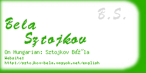 bela sztojkov business card